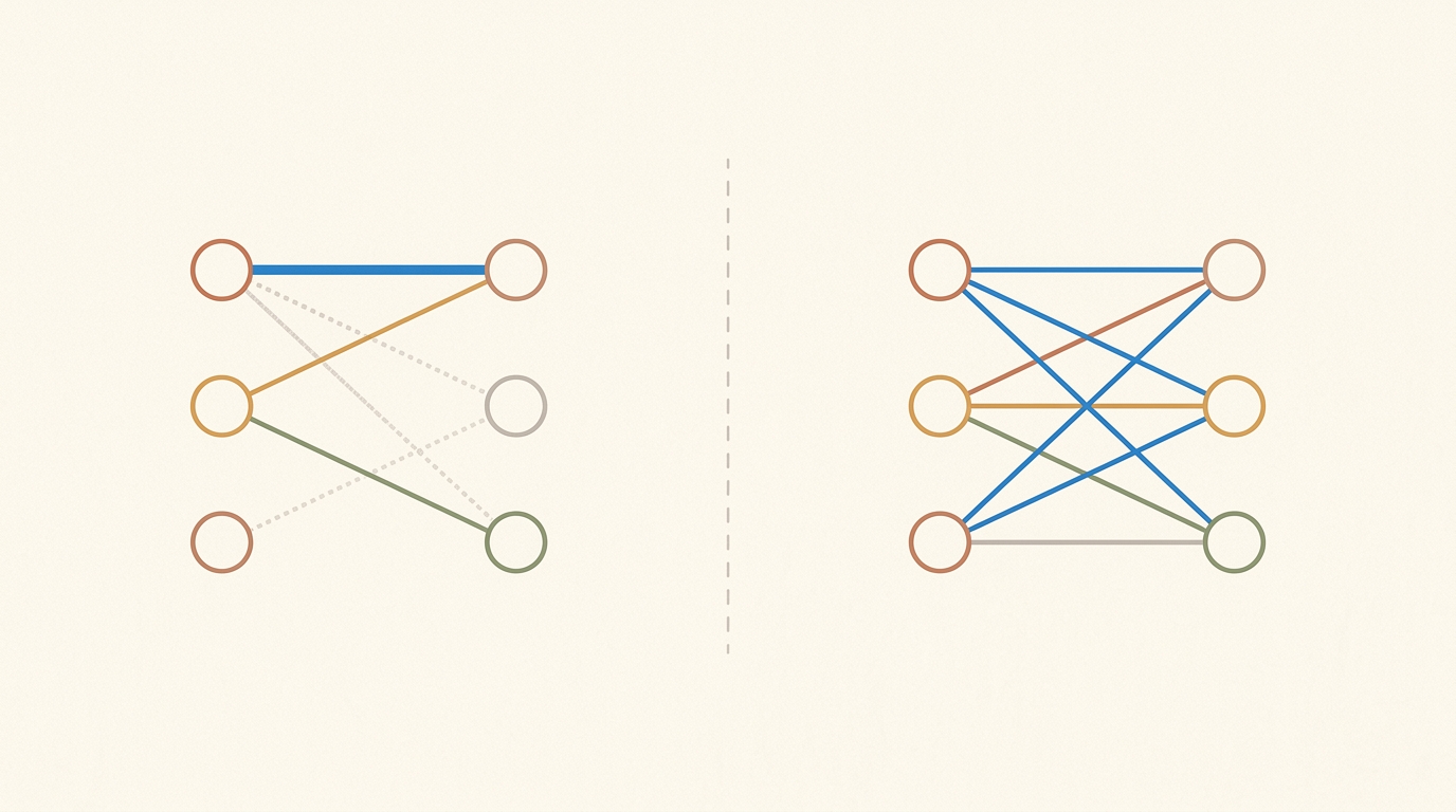 Greedy is a trap: linking cells with an integer program