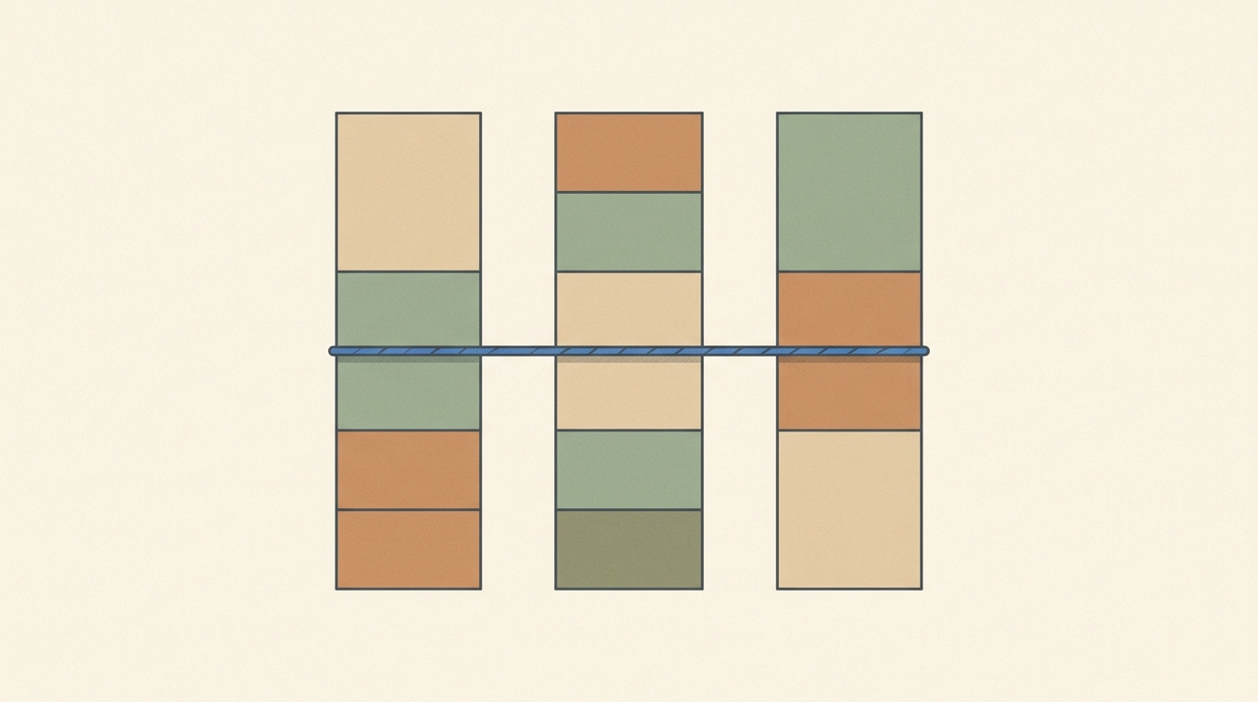 Three vertical cloud columns each split into ingest, transformation and storage bands, with a single horizontal dbt ribbon threading across all three at the transformation band